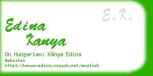 edina kanya business card